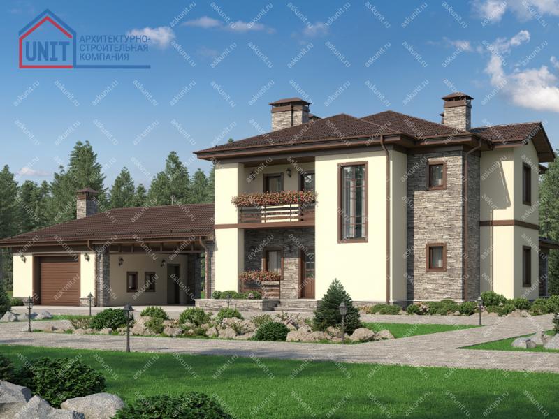 Проект 2-х этажного дома 45-59 403,3 м2