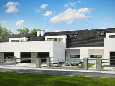 Рендер Zb17 16.56х23.71 м, площадью 505.4 м2. Цена строительства дома по проекту Zb17 от 15 162 000 рублей