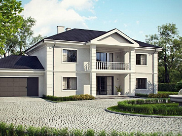 Рендер Zx 113 14.65х24.41 м, площадью 430.7 м2. Цена строительства дома по проекту Zx 113 от 12 921 000 рублей