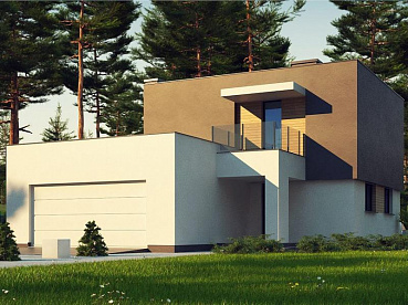 Рендер Zx 134 14.36х11.36 м, площадью 146.2 м2. Цена строительства дома по проекту Zx 134 от 4 386 000 рублей