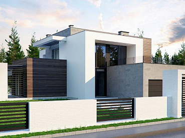 Рендер Zx 125 29х16.31 м, площадью 315.8 м2. Цена строительства дома по проекту Zx 125 от 9 474 000 рублей