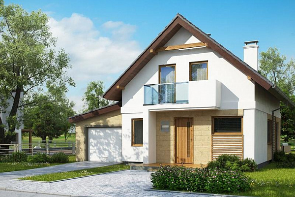 Рендер Z177 GL 10.01х11.21 м, площадью 180.3 м2. Цена строительства дома по проекту Z177 GL от 5 409 000 рублей