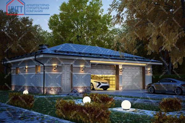 Проект гаража 90-43 73,1 м2 - проектирование и строительство домов в Екатеринбурге