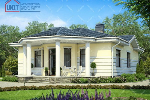 Рендер 62-04 10.8х19.65 м, площадью 151.3 м2. Цена строительства дома по проекту 62-04 от 4 539 000 рублей
